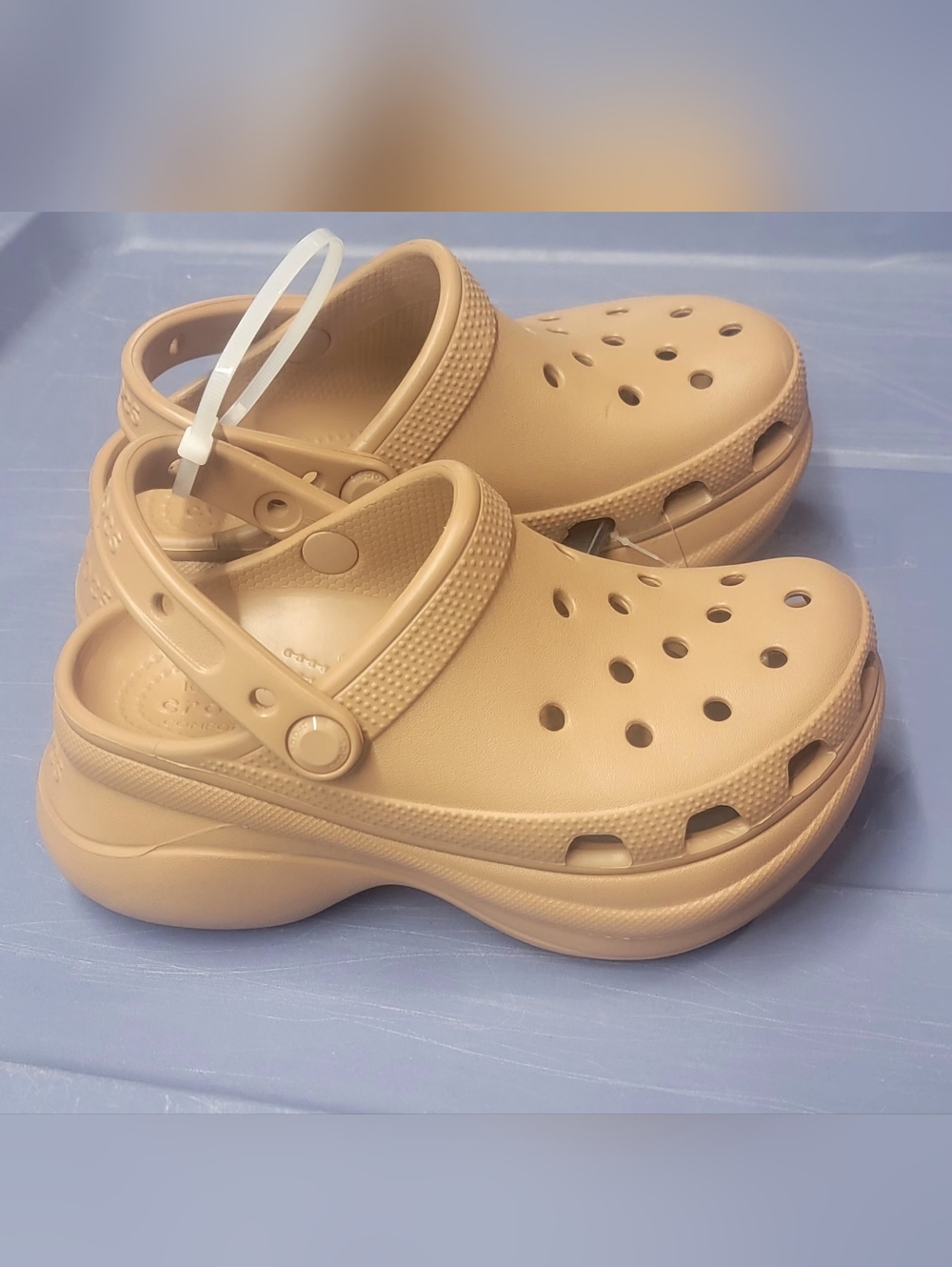 CROCS Women's Tan Platform Clogs
